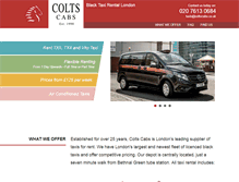 Tablet Screenshot of coltscabs.co.uk